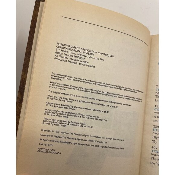 Reader’s Digest Condensed Books 1st Ed 1982 Leather Bound w/ Gilt Edges - NM - Picture 6 of 11